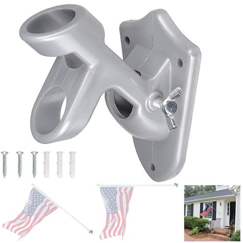 adjustable metal flag bracket|1.25x22 flag pole wall bracket.